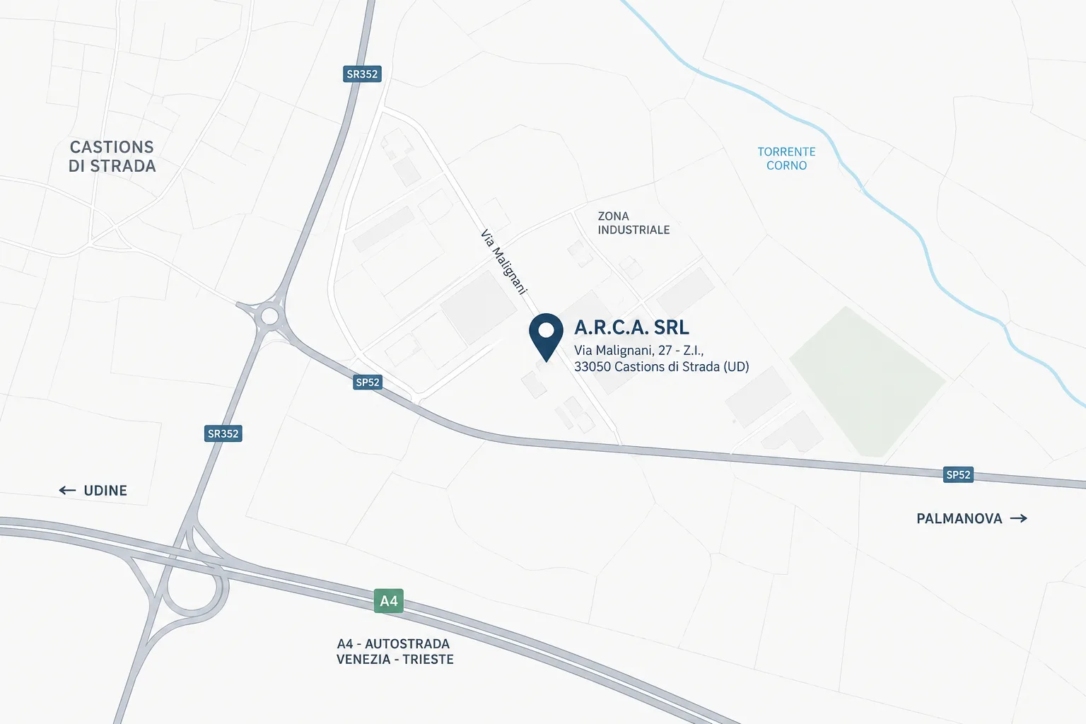 Posizione A.R.C.A. SRL a Castions di Strada